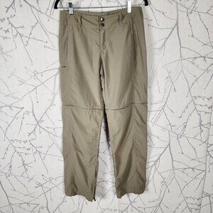 Exofficio Beige Insect Shield Nylon Zipper Convertible Hiking Pants